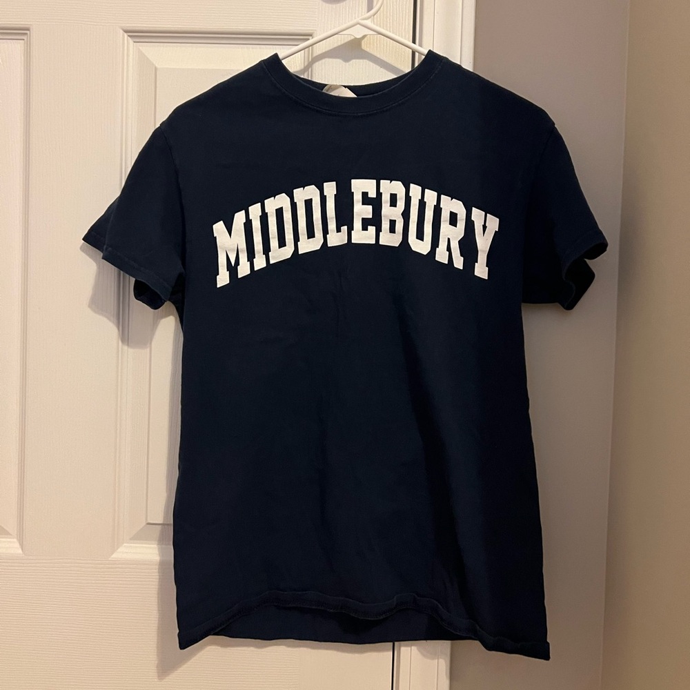 Middlebury College Short Sleeve T-Shirt Navy/White